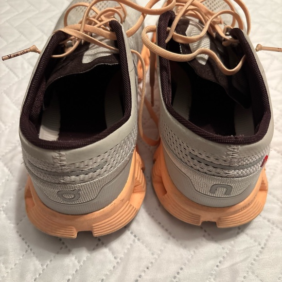 OnClouds Women's Athletic Shoes - Gray and Orange - Picture 5 of 5